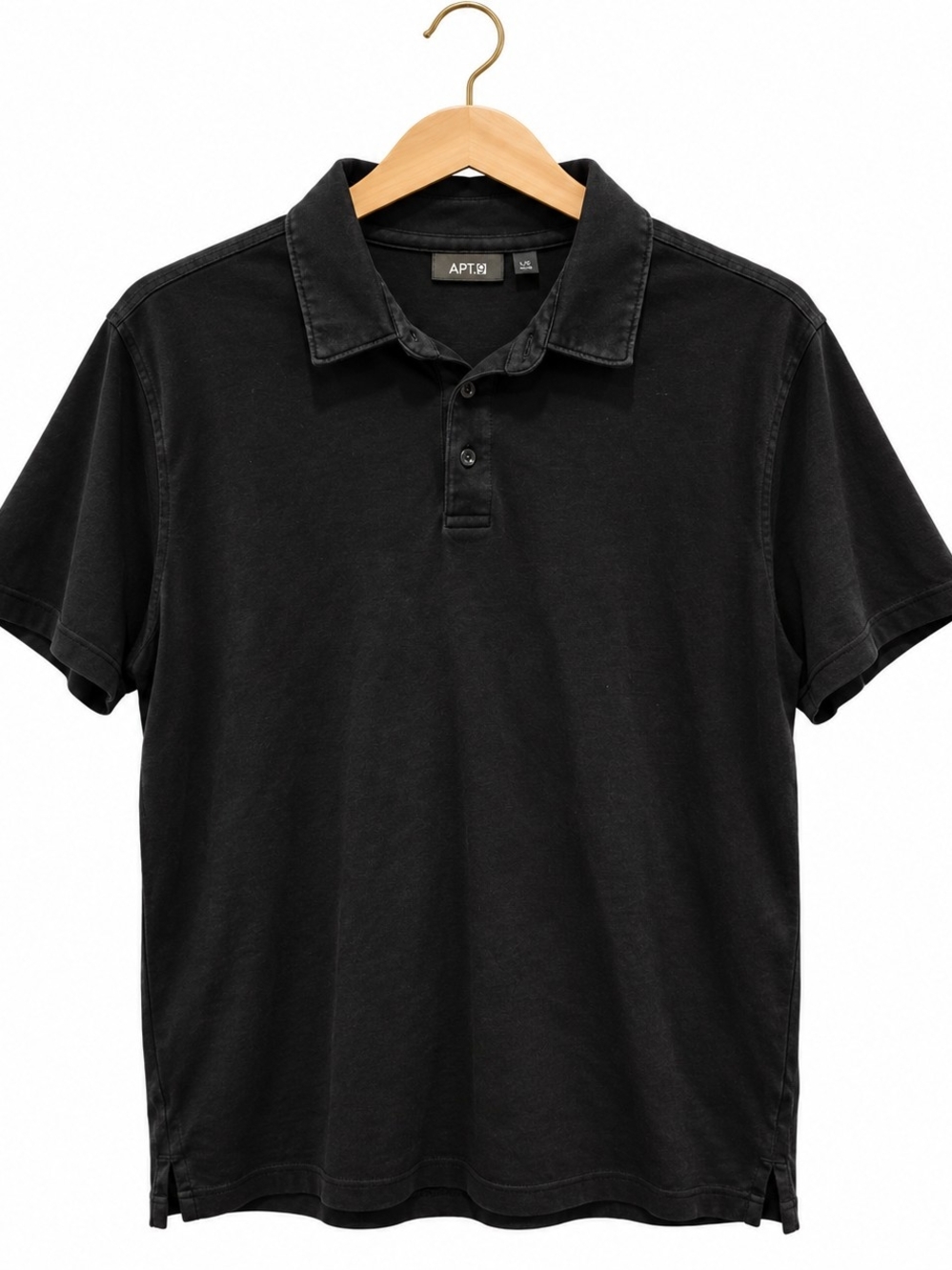 APT. 9 Men’s Large Black Short Sleeve Polo Shirt Classic Casual